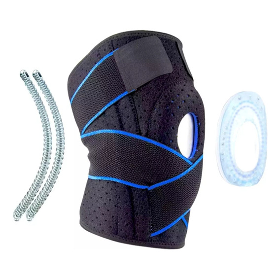 Rodillera Elástica Con Banda Ajustable Deportiva De Compresion Transpirable Fabricada En Nylon/spandex Para Soporte Desinflamar Alivia Dolor