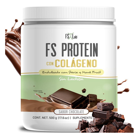 Proteína Polvo + Colágeno C/stevia Naturalslim Frank Suárez Sabor Chocolate