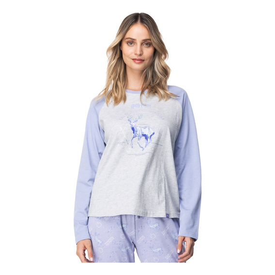 Pijama Largo Algodón Mujer Invierno Harry Potter C1 Top