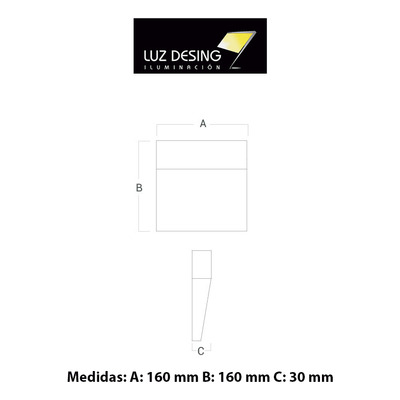 Aplique De Pared Exterior Vk-walk Q 6w Diseño Moderno Vk  