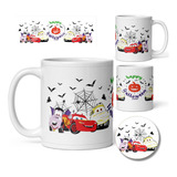 Taza Y Posavaso Cars Halloween Tipo Inflado Md1