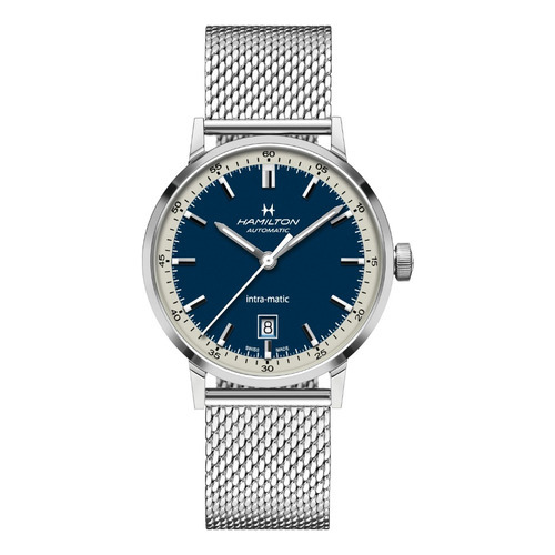 Hamilton American Classic Intra-matic Auto 40mm H38425140 Azul Acero Acero