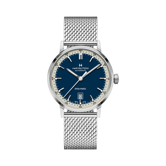 Hamilton American Classic Intra-matic Auto 40mm H38425140 Azul Acero Acero