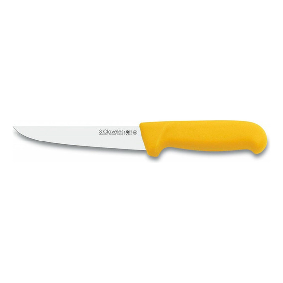 Cuchillo Carnicero Mango Amarillo 20cm 3 Claveles