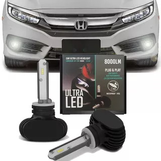 Lâmpadas Ultra Led Farol Milha Civic G10 2017 2018 6000k