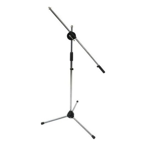 Romms Ms-103 Stand Microfono Pedestal Piso Boom Cromado Cr
