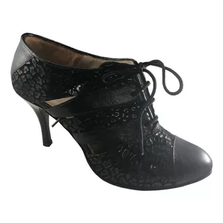 Zapato De Baile Botita Tango Salsa Bachata Rock Cuero 7,5