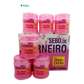 Kit 12 Creme Hidratante Pé Mãos Rachadura Sebo De Carneiro Tipo De Embalagem Pote Fragrância Ueria