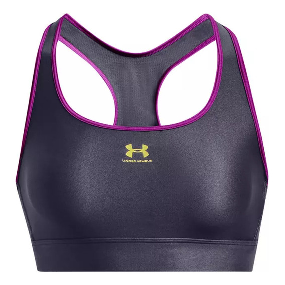 Sports Bra Fitness Under Armour Hg Mid Padless Gris Mujer 13