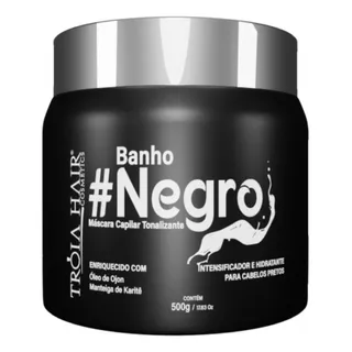 Cabelos Negro Lama Preta Matizador Preto Troia Hair 500g