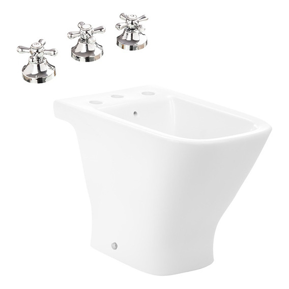 Juego Baño Bidet Roca The Gap + Grifería Aqualaf Napoli Eco