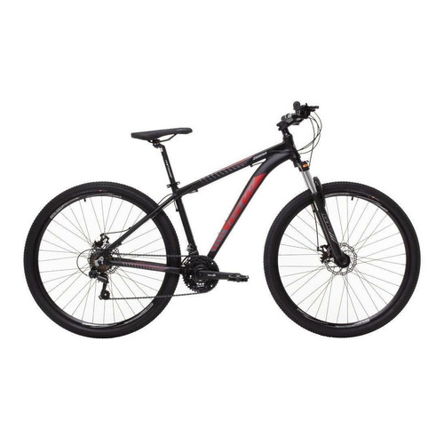 Mountain bike GW Zebra R29 frenos de disco mecánico cambios Shimano color negro/rojo