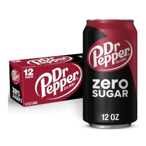 Refresco Dr. Pepper Zero 12pack 355ml Americano.