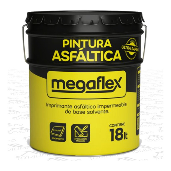 Pintura Asfaltica Megaflex 4 Lts Base Solvente