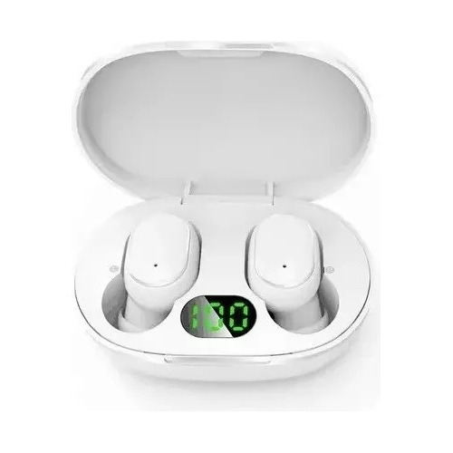 Auriculares Inalámbricos E6s In Ear True Wireless 5.3 Color Blanco Color de la luz Verde