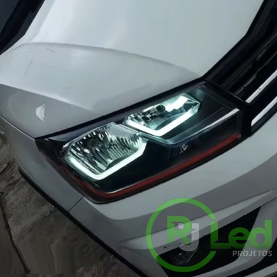 Olho De Anjo Rjled Projetos Led Drl P/ Voyage Saveiro Gol G7