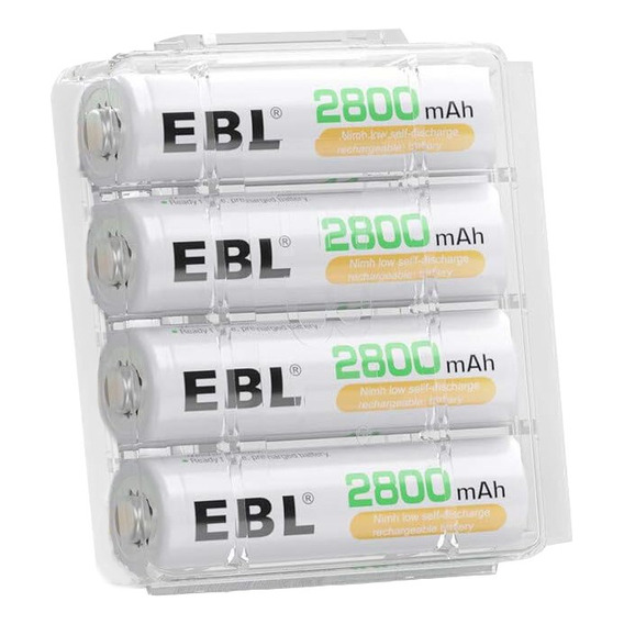 4 X Pilas Recargables Aa - Ni-mh - 2800mah Ebl Original 