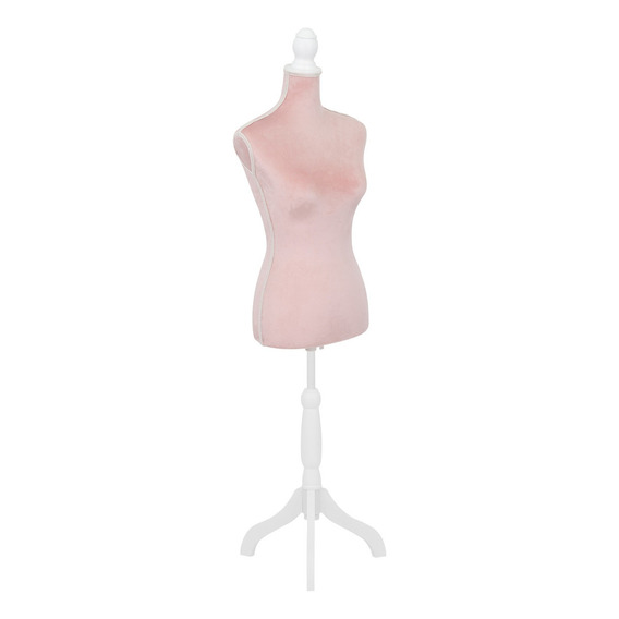 Maniqui Torso Femenino Costura Modelo Sastre Base Ajustable Color Rosa