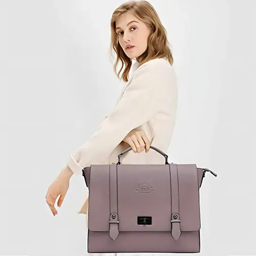 Maletín Portátil Mujer 17 Púrpura Vintage, Eco-cuero, Mult