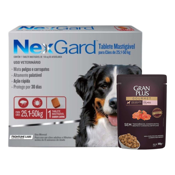 Pastilla Antipulgas Y Garrapatas Nexgard 25 A 50 Kg