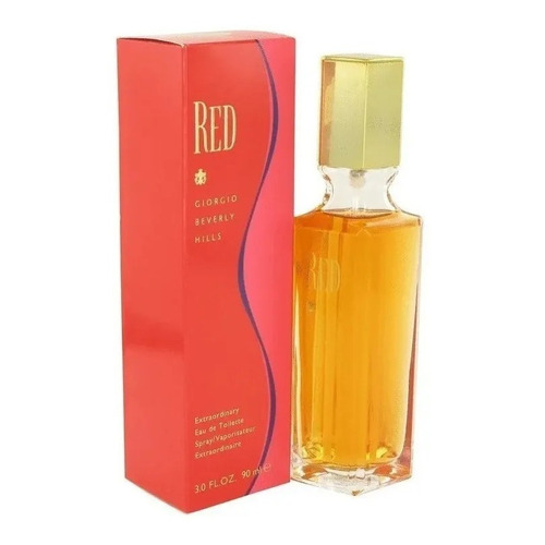 Perfume rojo Edt de Giorgio Beverly Hills para mujer, 90 ml, original