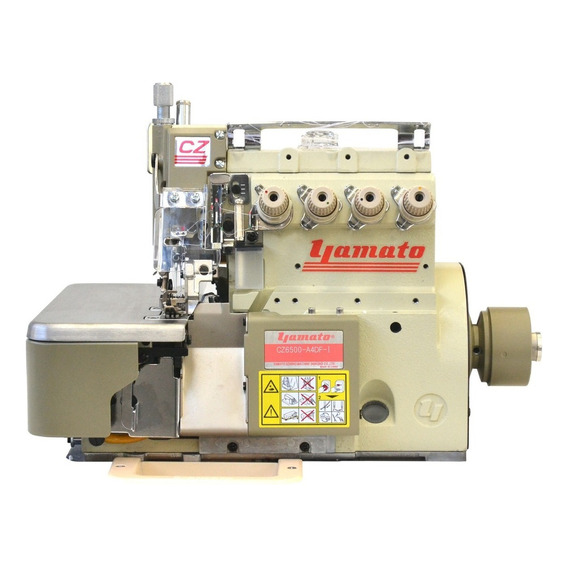 Máquina Overlock De 5 Hilos Yamato Cz6500 C/ Motor De Clutch Color Blanco