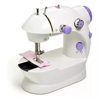 Máquina Coser Portatil Mini Luz Led Sewing Machine Color Blanco