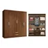 Ropero 6 Puertas 9 Estantes + 2 Cajones - Roperia - Placard Color Chocolate
