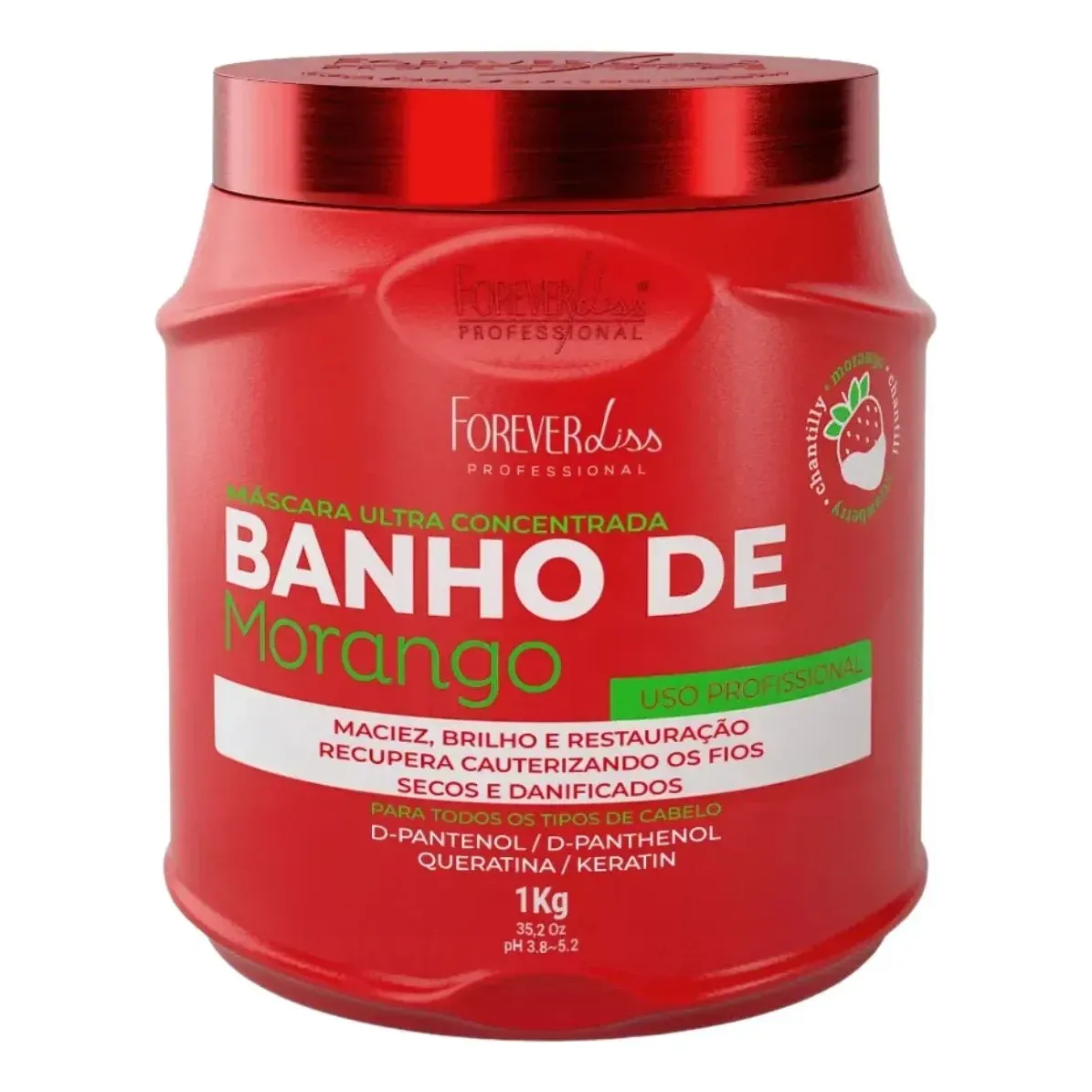 Máscara Banho de Verniz Morango Forever Liss 1kg