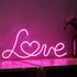 Britrio Led Neon Light Sign, 17x8 Pink Love Neon Sign Wall H 1