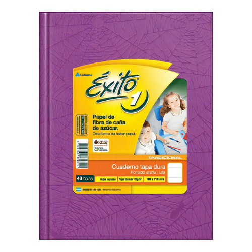 Cuaderno E1 Éxito 48 Hojas Rayado Araña Lila