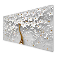 Quadro Luxo Decorativo Flores Cerejeira Branca Efeito 180x90