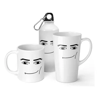 Set De Taza + Botella + Taza Conica Roblox De Regalo