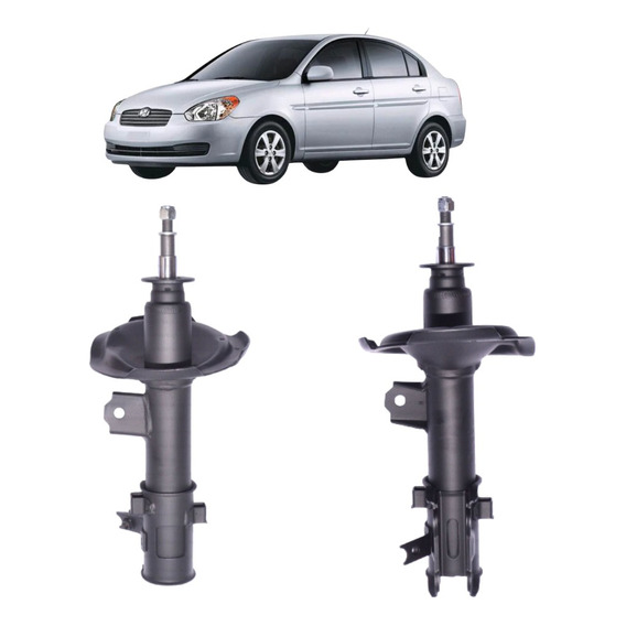 Par Amortiguadores Delanteros Hyundai Accent New 2006-2011