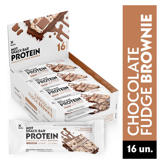 Barritas De Proteína Nosnack Bar Choco Fudge  Brownie 16x45g