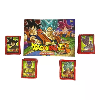 1 Album + 100 Sobres De Figuritas De Dragon Ball Super 2
