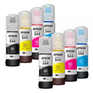 2 Kit Tintas Epson Original T544 Ecotank L1210 L3210 L3250