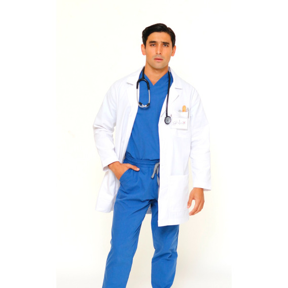 Bata  Larga, Medica, Laboratorio Hombre, Blanca, Gmedical