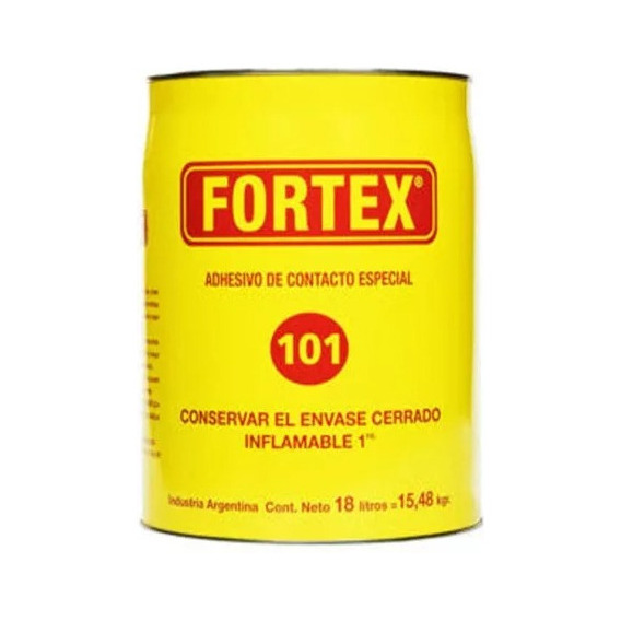 Adhesivo De Contacto Especial 101 18lts Fortex Color Amarillo