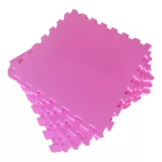 Kit 6 Tatames Tapetes Eva 50x50x2cm 20mm Rosa Pink