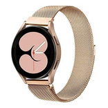 Amzpas Bandas De Metal Para Samsung Galaxy Watch 4 Rosa Oro