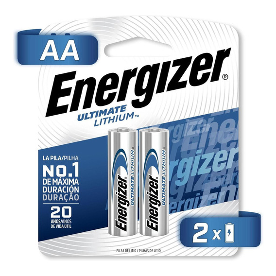 Energizer Ultimate Lithium L91 litio alcalino pila generica AA cilíndrica pack de 2 unidades