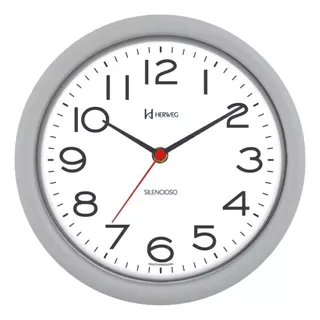 Reloj De Pared Decorativo Para Cocina Y Sala De Estar, Color Gris, De Herweg