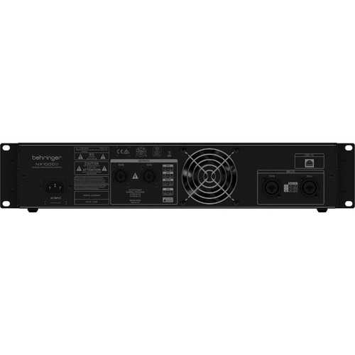 Behringer Nx1000d Amplificador 1000 Watts Potencia Poder Color Negro Potencia de salida RMS 1000 W