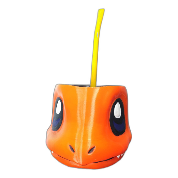 Mate Charmander Pokémon Con Interior Silicona Impreso En 3d