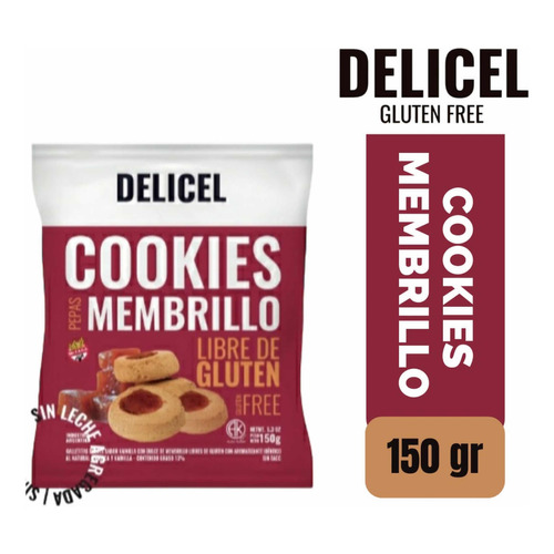 Galletitas Cookies De Membrillo Delicel Sin Tacc X 150 Grs