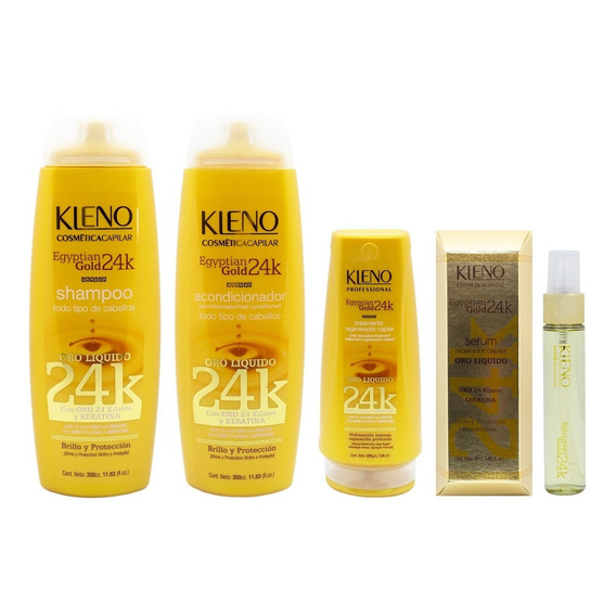 Kleno Egyptian Gold 24k Kit Completo Brillo Proteccion Chico