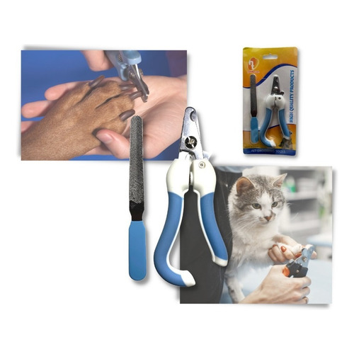Yzhtbrush Pinzas cortaúñas para perros Dog Cat Dog Peq y papel de lija, color azul