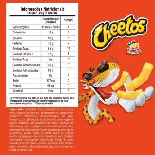 SALGADINHO SABOR QUEIJO PARMESÃO LUA CHEETOS 110G - BOM DIA SÃO