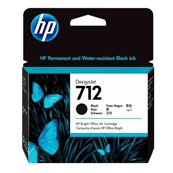 Cartucho Hp 712 Negro 80ml Para T250/650/210/230 Nuevo